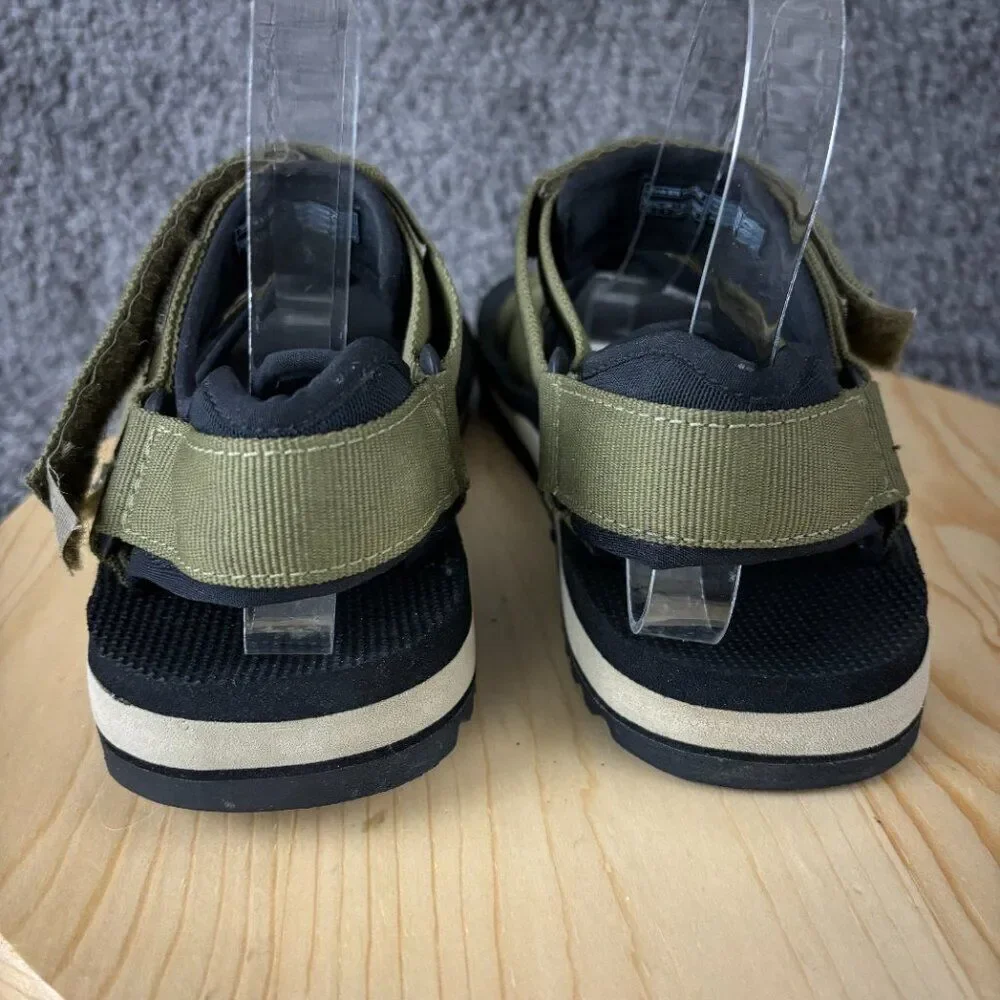 Teva Cross Strap Trail Sandal Mens 8 Olive Green Outdoor Hiking Vibram Sole Shoe